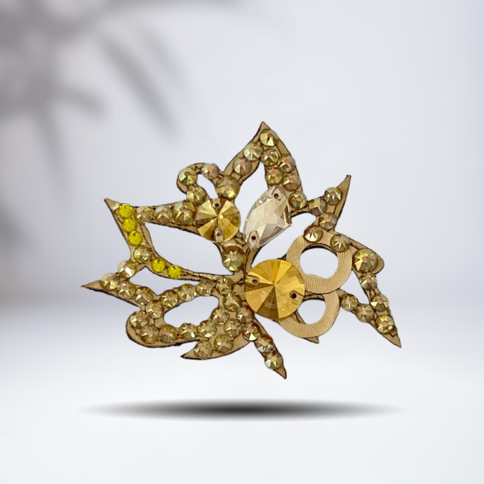Tocado/broche de Diseño Exclusivo “Golden Bloom” - Imagen 2